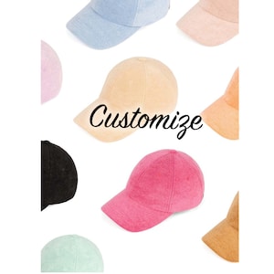 Custom Text Terry Baseball Hat, Adjustable Personalized Terry Cloth Dad Hat, Beach Sun Cap, Bachelorette Party Matching Caps, Party Favors
