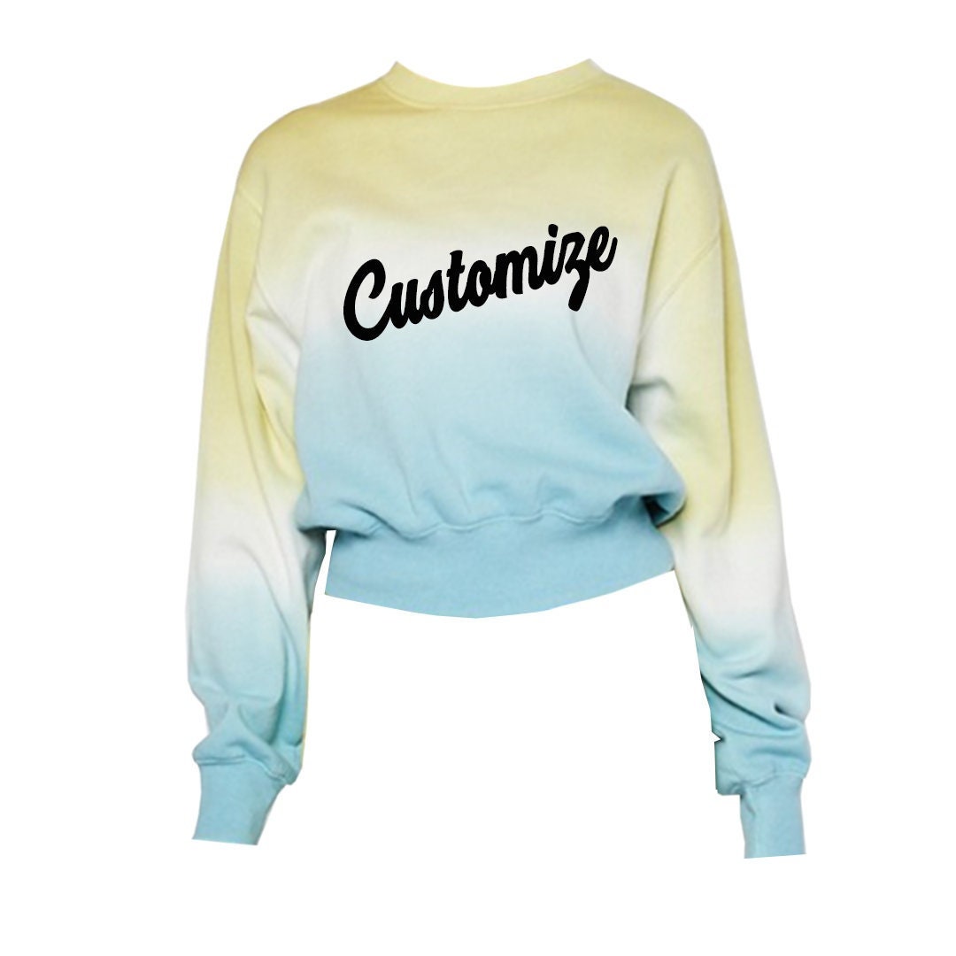 tie dye sweatshirt crop top
