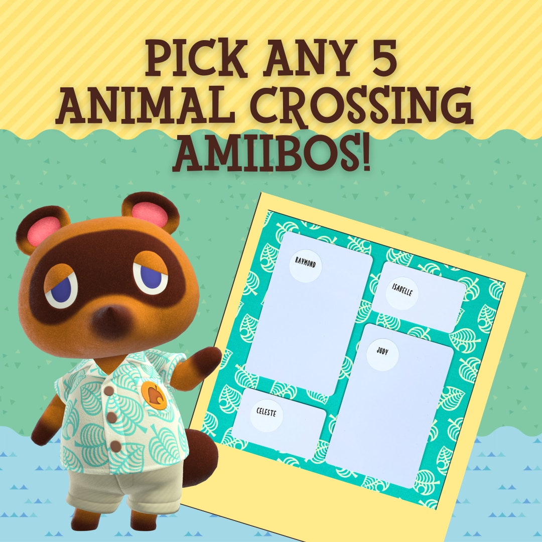 Pick Any Five 5 ACNH Villager Cards. Minimalist Ingame Etsy
