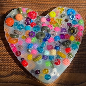 Picky Pad-  full of random beads - pad  theme Picky Pad. Fidget toy. Pick, dig, pull.