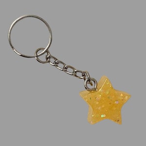 Star Resin Keychain Backpack Charm -Mini Star Keychain ~stars key chain *