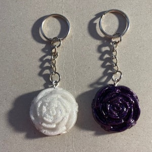 Mini Rose Keychain| Custom Keychain| Rose Keychain |Resin Keychain| Roses| Keychain| Flower Keychain|