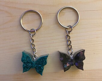 Butterfly Resin Keychain Backpack Charm -Mini Butterfly Keychain ~Butterfly  key chain *