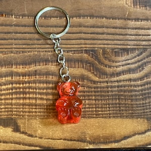 Cute gummy bear keychain| Gummy Bear Keychain| Resin Gummy Bear Keychain | Candy keychain | Gummy bear keyring | Miniature candy keychain