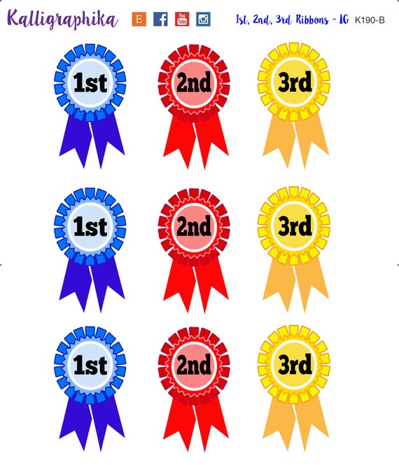 1st 2nd 3rd Place Ribbons Printable