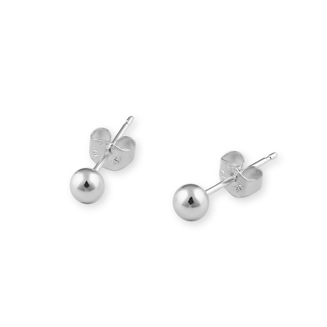 Sterling Silver Round Ball Stud Earrings 3mm 4mm 6mm 8mm Etsy