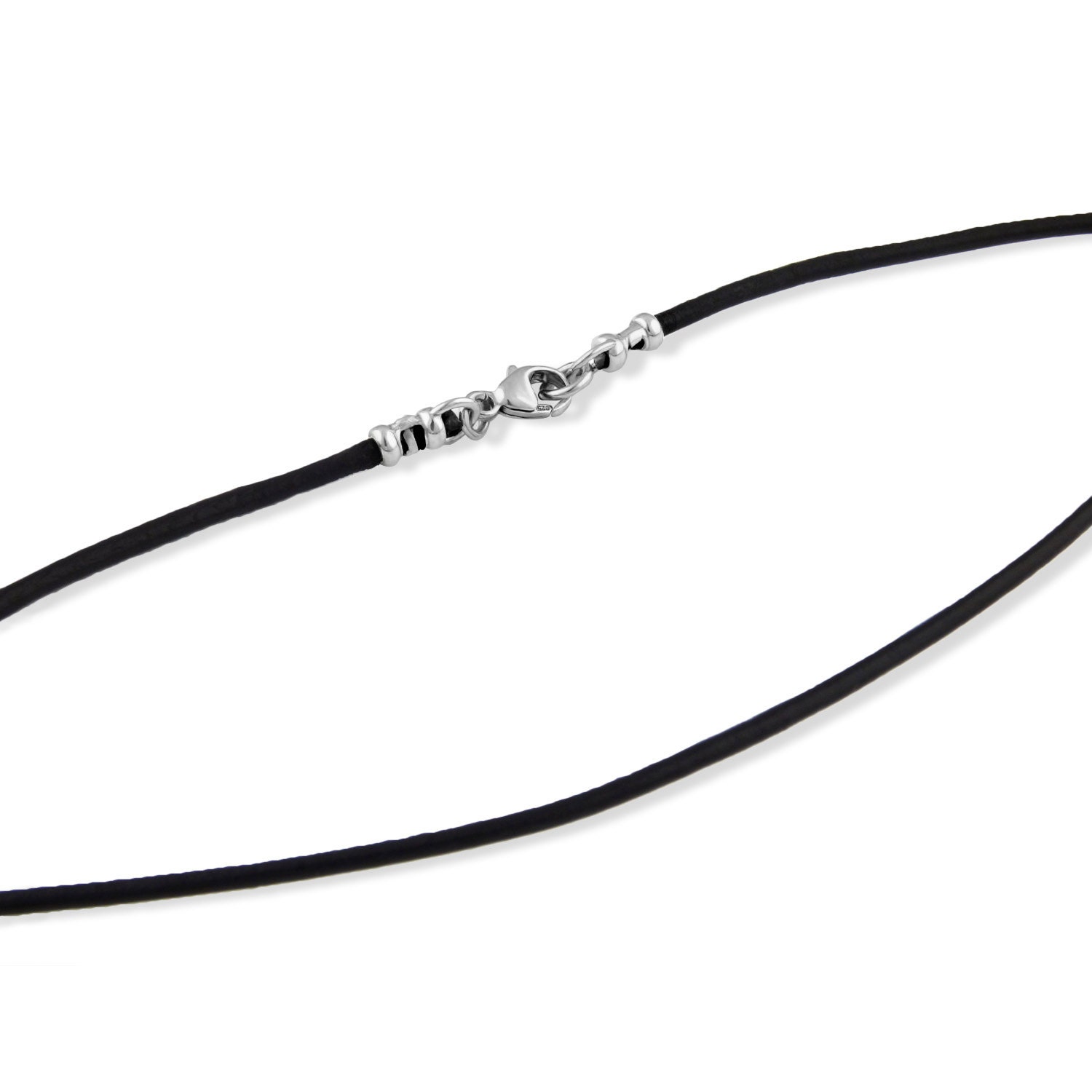 Black Leather Cord Necklace - Tribu-hanic.com.vn
