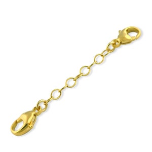 14k Gold Filled 3mm Bracelet Safety Chain 2", 3"