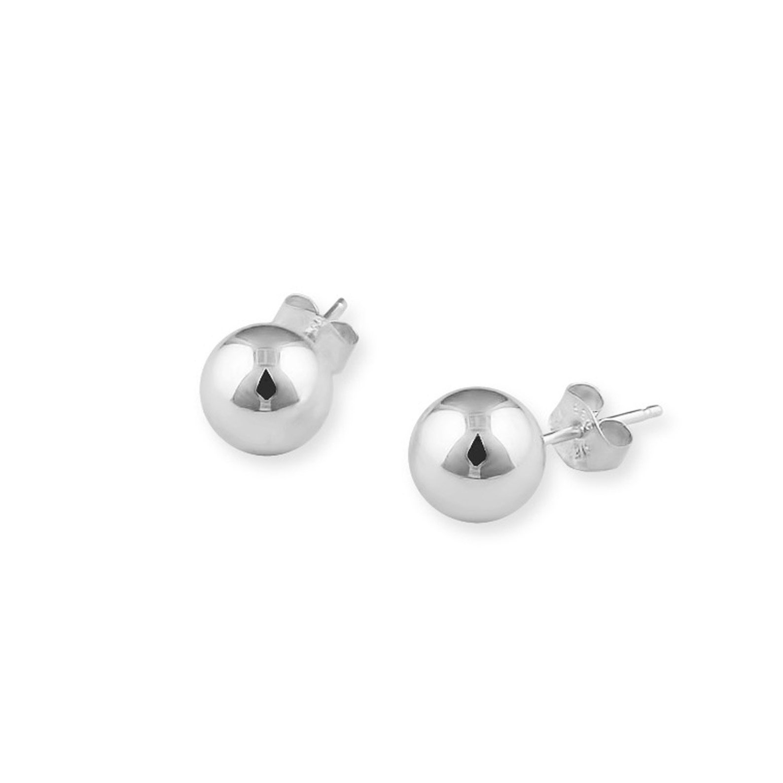 Sterling Silver Round Ball Stud Earrings 3mm 4mm 6mm 8mm Etsy