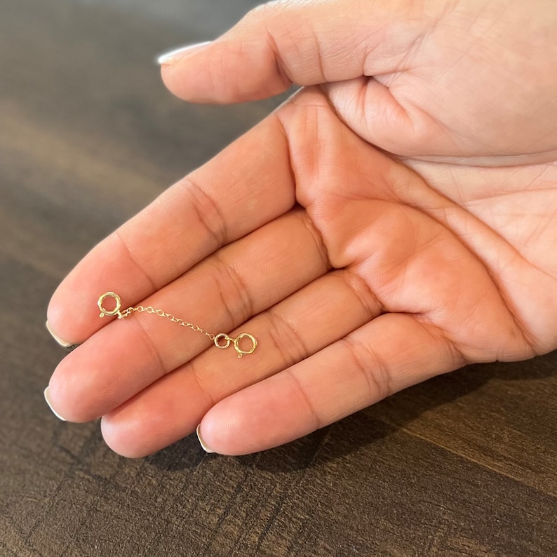 14k Gold Filled 1mm Bracelet Safety Chain 1 2 Etsy