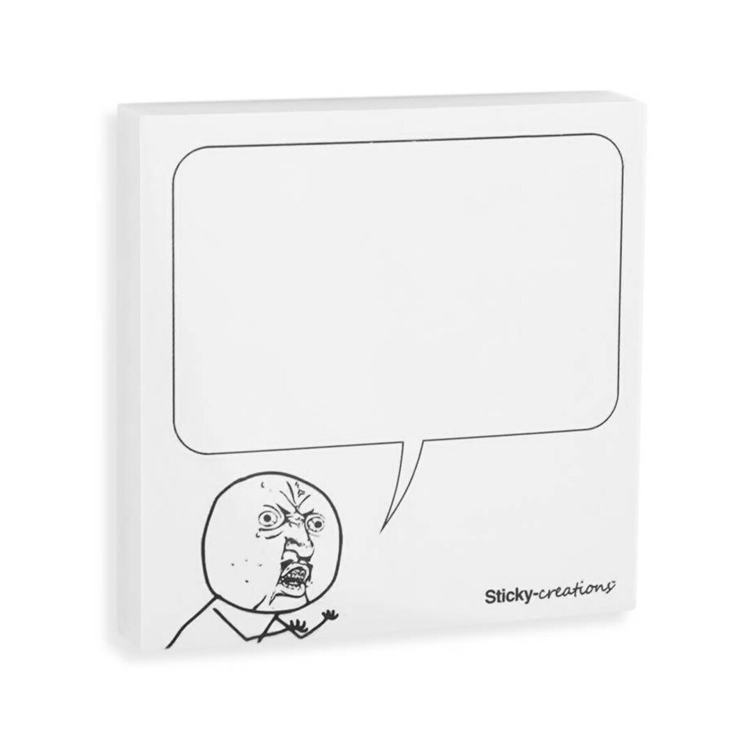 Stickymemes Y U NO Meme Sticky Notes Etsy