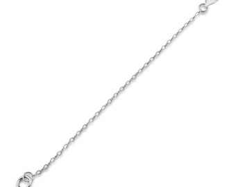 Sterling Silver 3mm Necklace Extender Chain 1, 2, 3, 4, 5, 6