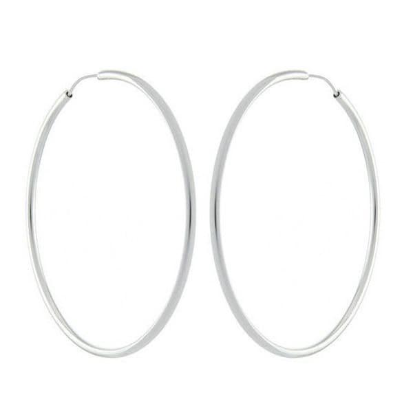 Sterling Silver 1.3mm Tubing Endless Hoop Earrings