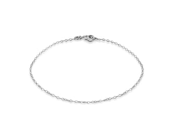 Sterling Silver 1mm Chain Bracelet