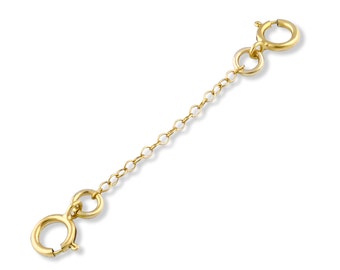 Cadena de seguridad de pulsera de 1 mm con relleno de oro de 14 quilates / Cadena de seguridad para su pulsera, collar, tobillera y otras joyas