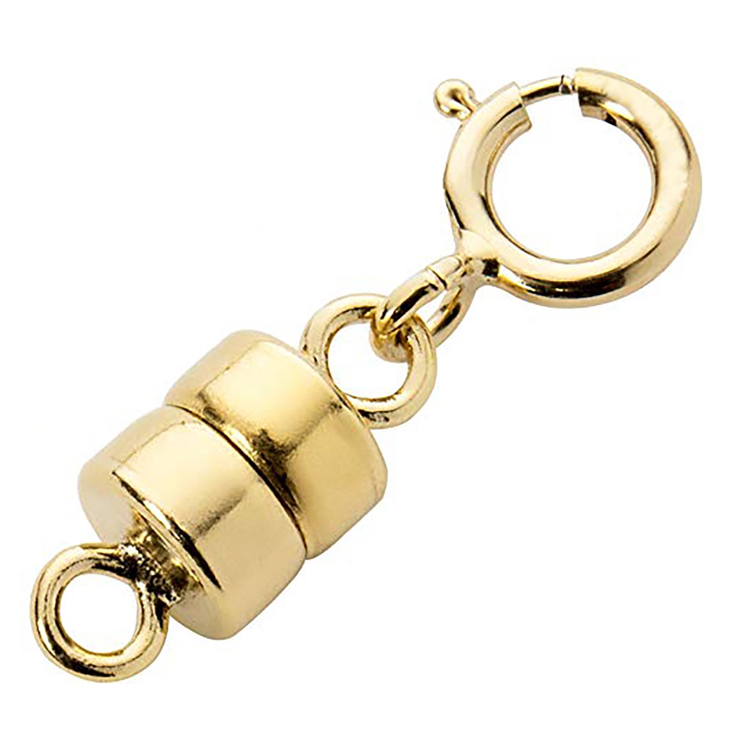 NEW SOLID 14K YELLOW GOLD Barrel Magnetic Converter Necklace Clasp