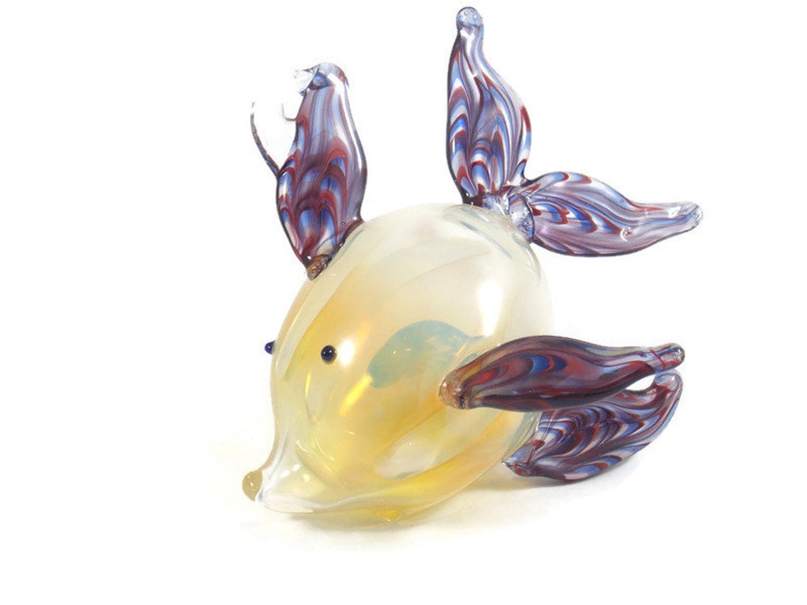 Hand Blown Multi Color Glass Fish Ornament Blown Glass Fish - Etsy