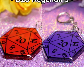 D20 Dice Keychain