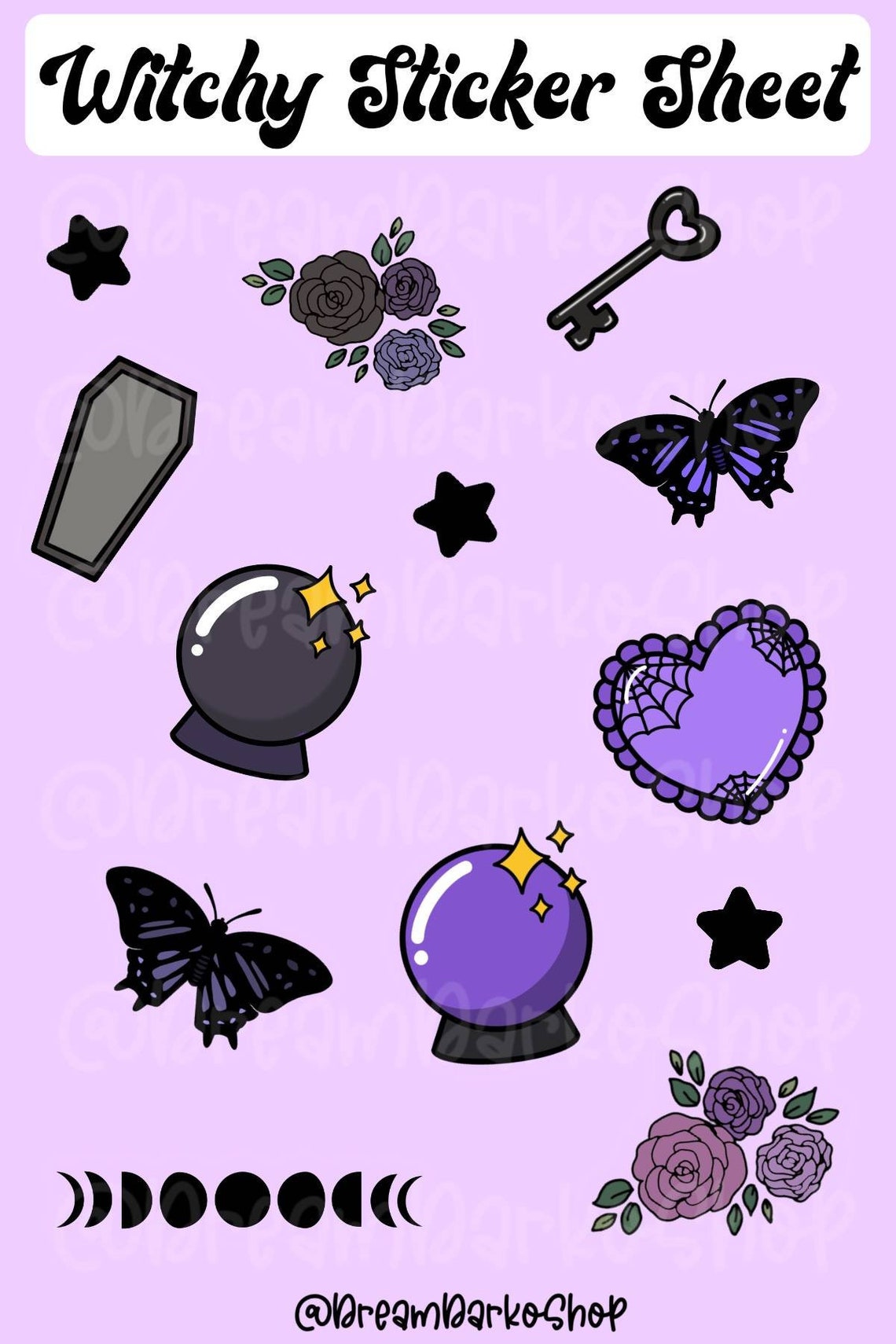 Witchy Sticker Sheet | Etsy