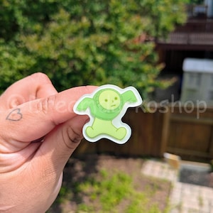 Green guy mini acrylic pin
