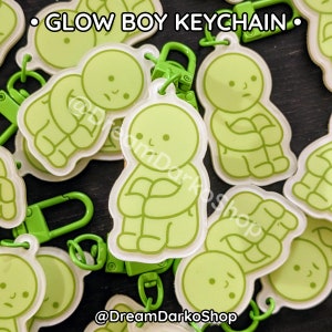 Glow in the Dark Green Guy Keychain