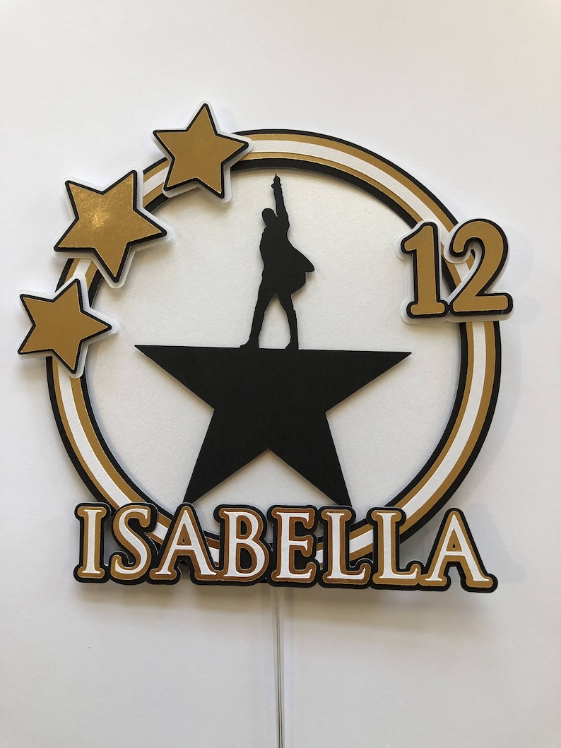 Hamilton Cake Topper Etsy