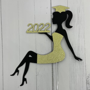 Graduation Girl Cake Topper | Class of 2022 Cake Topper | Graduation Cake Topper