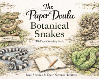 Målarbilder med lugnande ormar – Utskrivbara stresslindring för vuxna