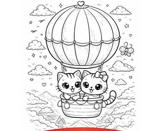 Söta kattungemålarbilder – Stresslindring utskrivbara för vuxna