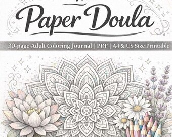 Mindfulness Vuxen Målarbok – Stresslindring Utskrivbar PDF