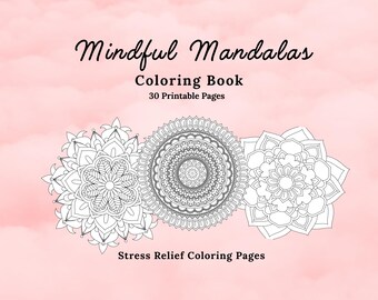 Målardagbok för Mindful Mandalas – Del 1 – Utskrivbar PDF för stresslindring