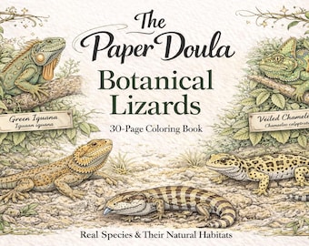Stresslindrande ödla målarbok – Utskrivbara reptilsidor för vuxna