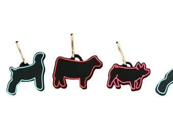 Show Livestock Zipper Pull/keychain charms