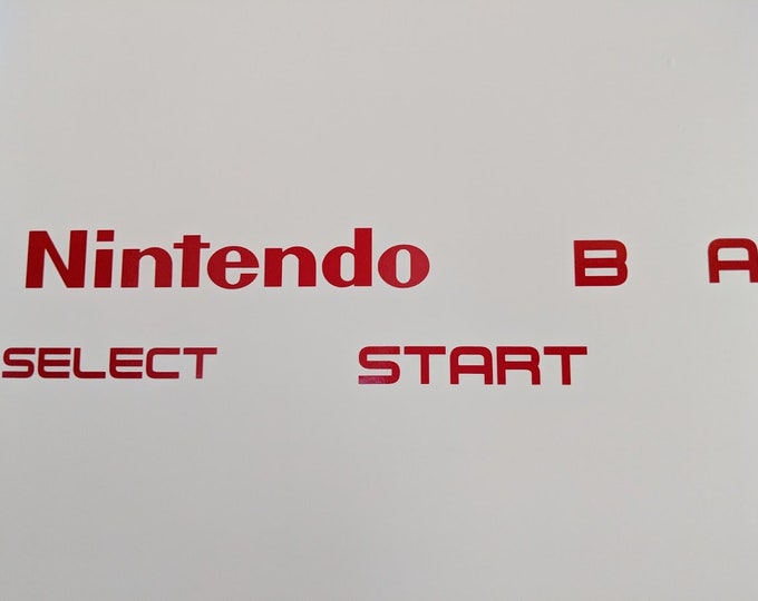 Nintendo Table or wall controller Start Select B A decal stickers *please read description