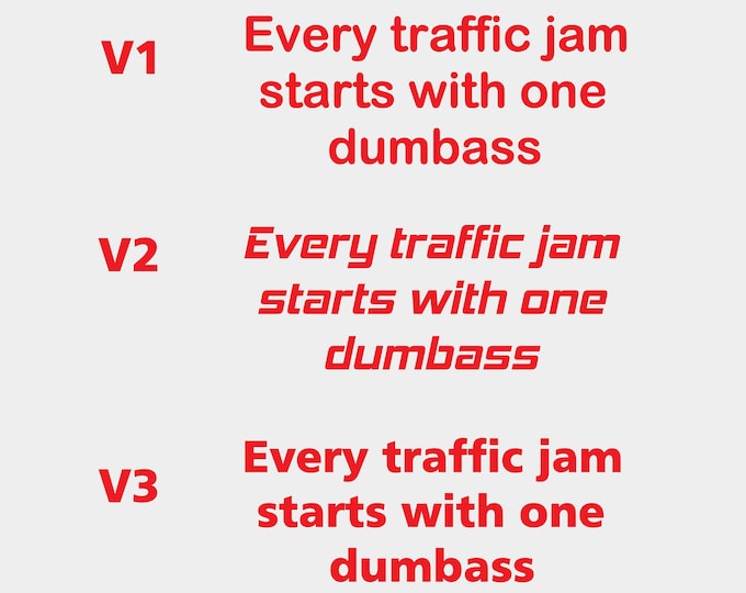 Every traffic jamb starts with one dumbass vinyl decal sticker