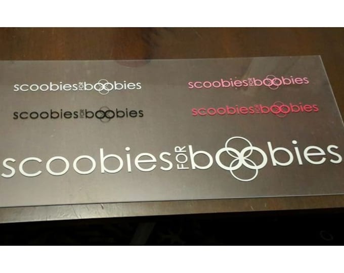 Scoobies For boobies Vinyl decal sticker