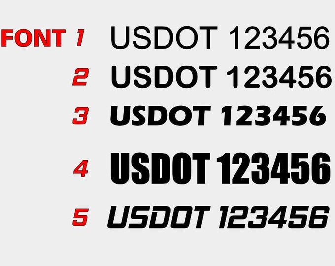 USDOT Truck numbers 2 pack
