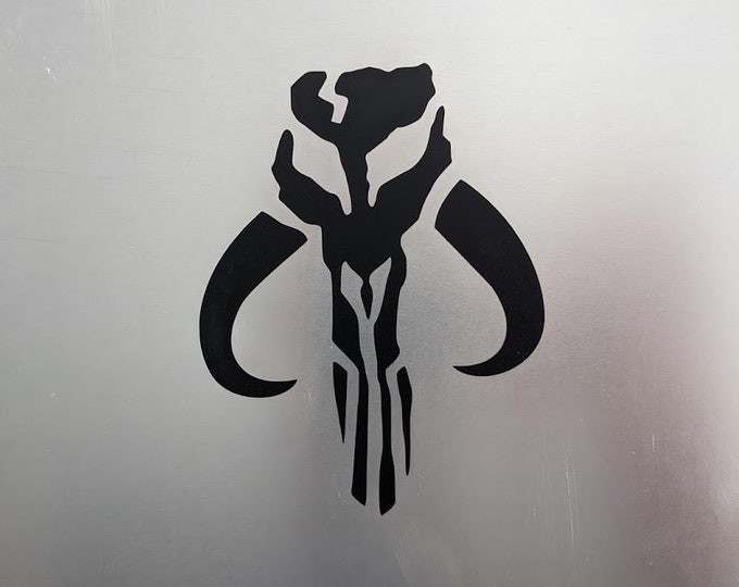 Mando Skull vinyl decal sticker