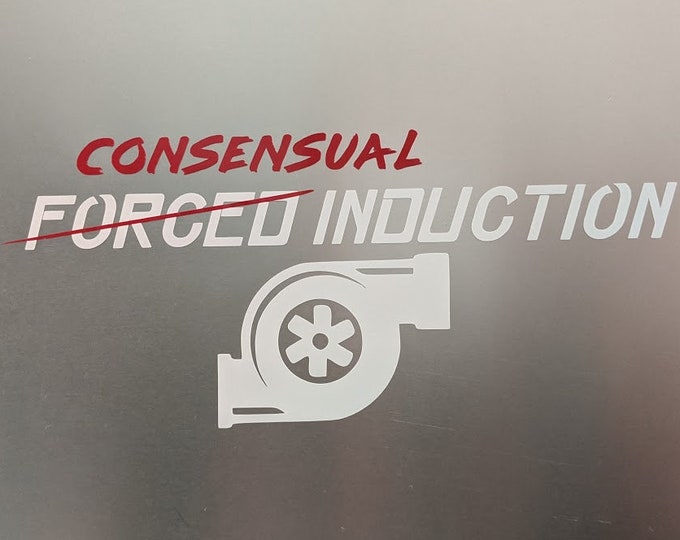 Consensual Induction Turbo Vinyl decal sticker