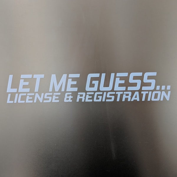 Fake Registration Sticker Etsy