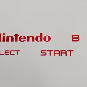 Nintendo Table or wall controller Start Select B A decal stickers *please read description