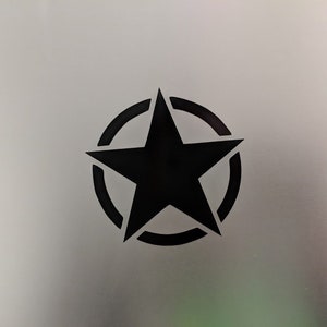 ARMY style star vinyl decal sticker