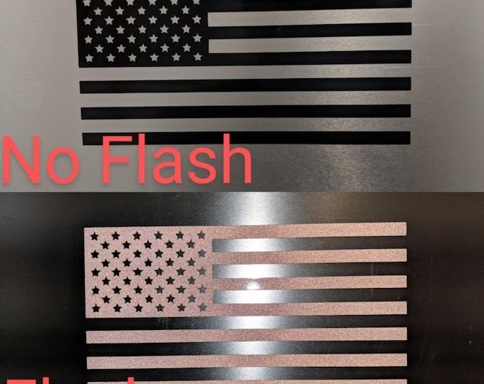 American Flag Reflective vinyl decal sticker