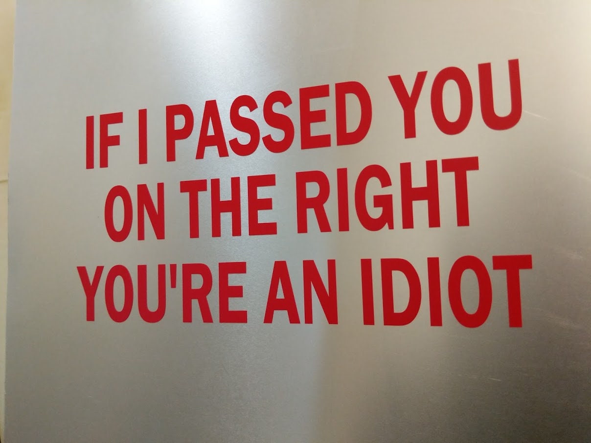 If I Passed You On The Right, You're an Idiot Vinyl Bumper Stickers (3  Pack) (8.5 inch) Funny Decals