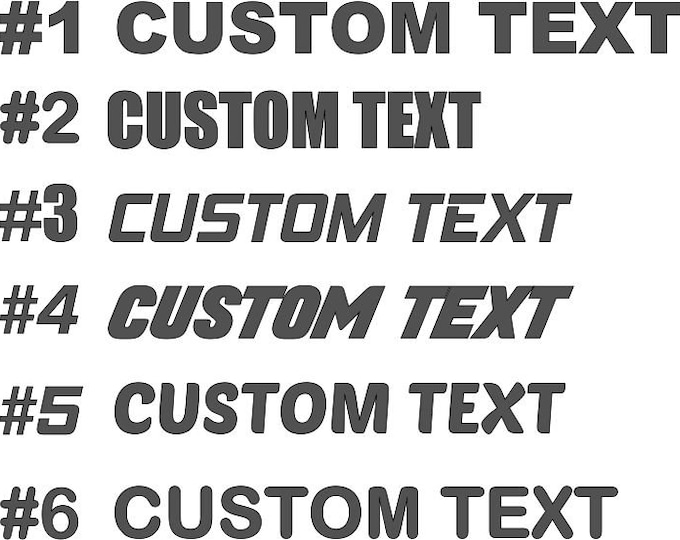 14 characters max- Custom Text