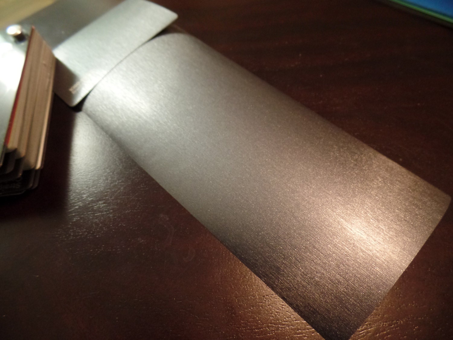 3M 1080 Series Brushed Steel Vinyl Wrap Sample Piece 4x 8 inches