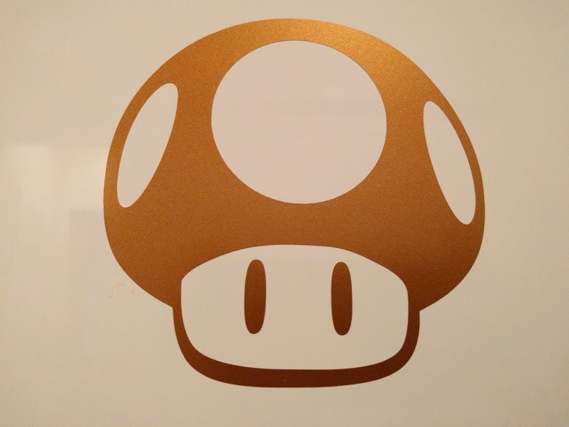Mario Mushroom Vinyl Decal Sticker Etsy