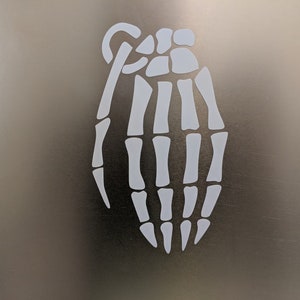 Skeleton Grenade vinyl decal sticker