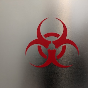 Adesivo in vinile per pericolo biologico in quarantena