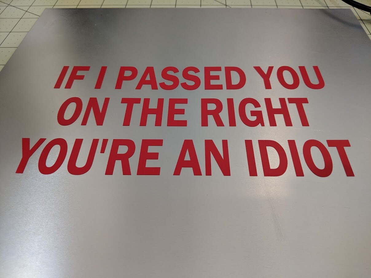 If I Passed You On The Right, You're an Idiot Vinyl Bumper Stickers (3  Pack) (8.5 inch) Funny Decals